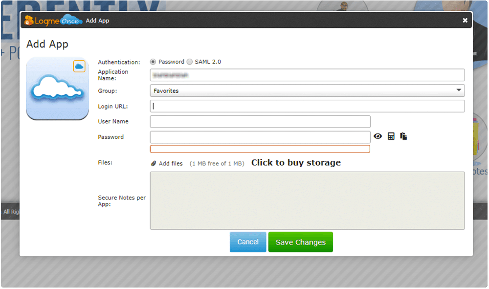 LogMeOnce Password Manager