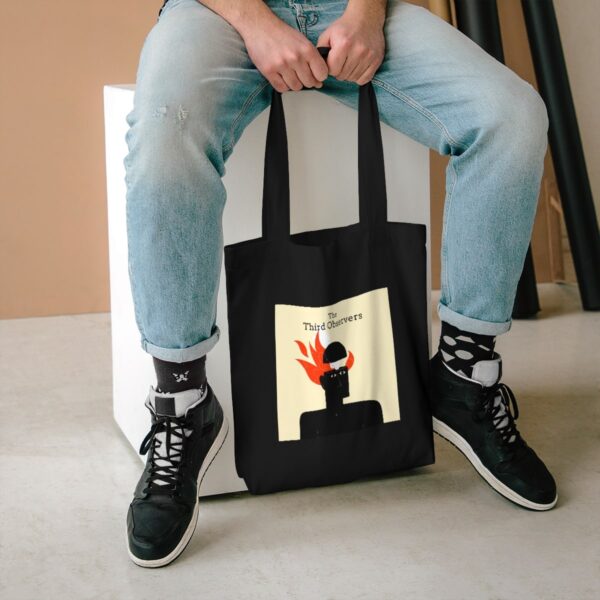 Burnout organic canvas tote