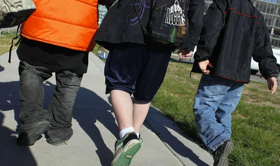 Childhood obesity walking to school