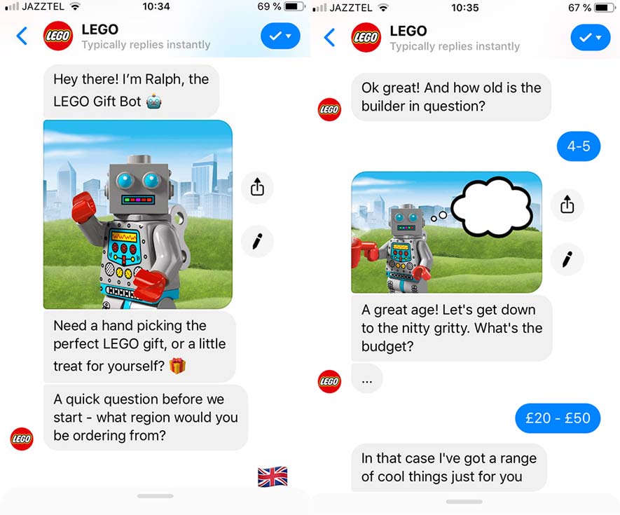 LEGO'S successful chatbots