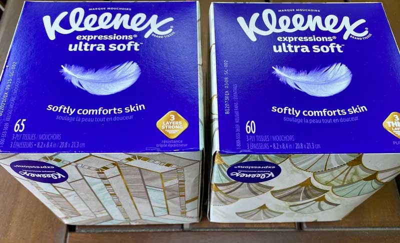 Kleenex Tissue Boxes 65 vs. 60